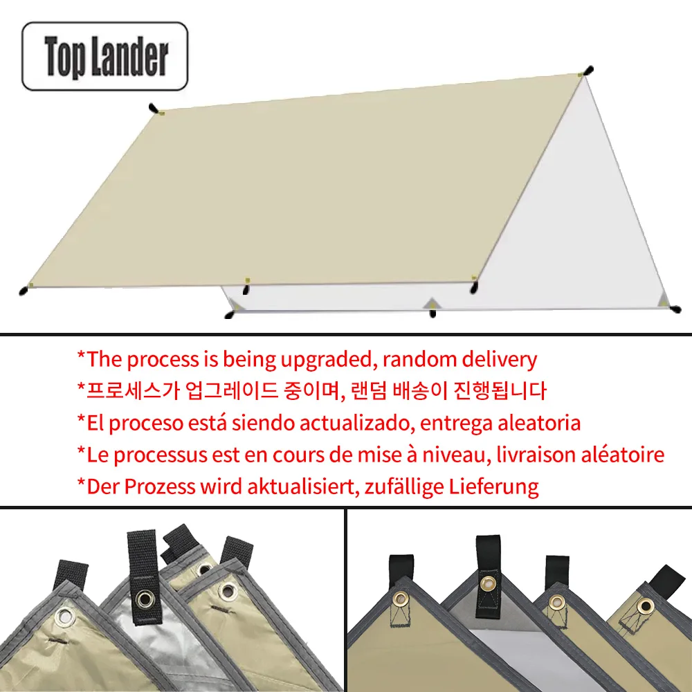 Camping Tarp Waterdichte Tent Toeristische Luifel Schaduw Tuin Luifel Strand Zonnescherm Buiten Ultralight Zon Onderdak Wandelen Backpacken