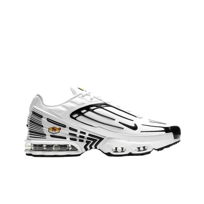 Nike Air Max Plus TN White Black Classics Lightweight Comfortable Men Running Shoes Air Cushion Sports Sneakers Men