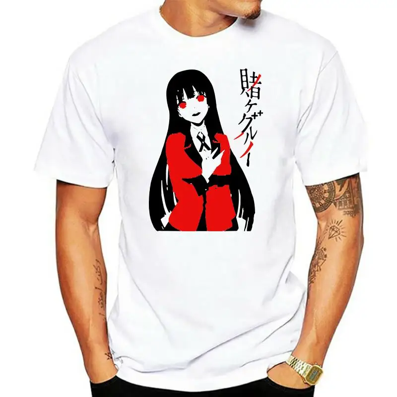 Kakegurui Yumeko Jabami Shirt Mens  Cotton Manga And Animated Tshirt Tv Show Tee Short Sleeve Casual T-shirt Harajuku Gift