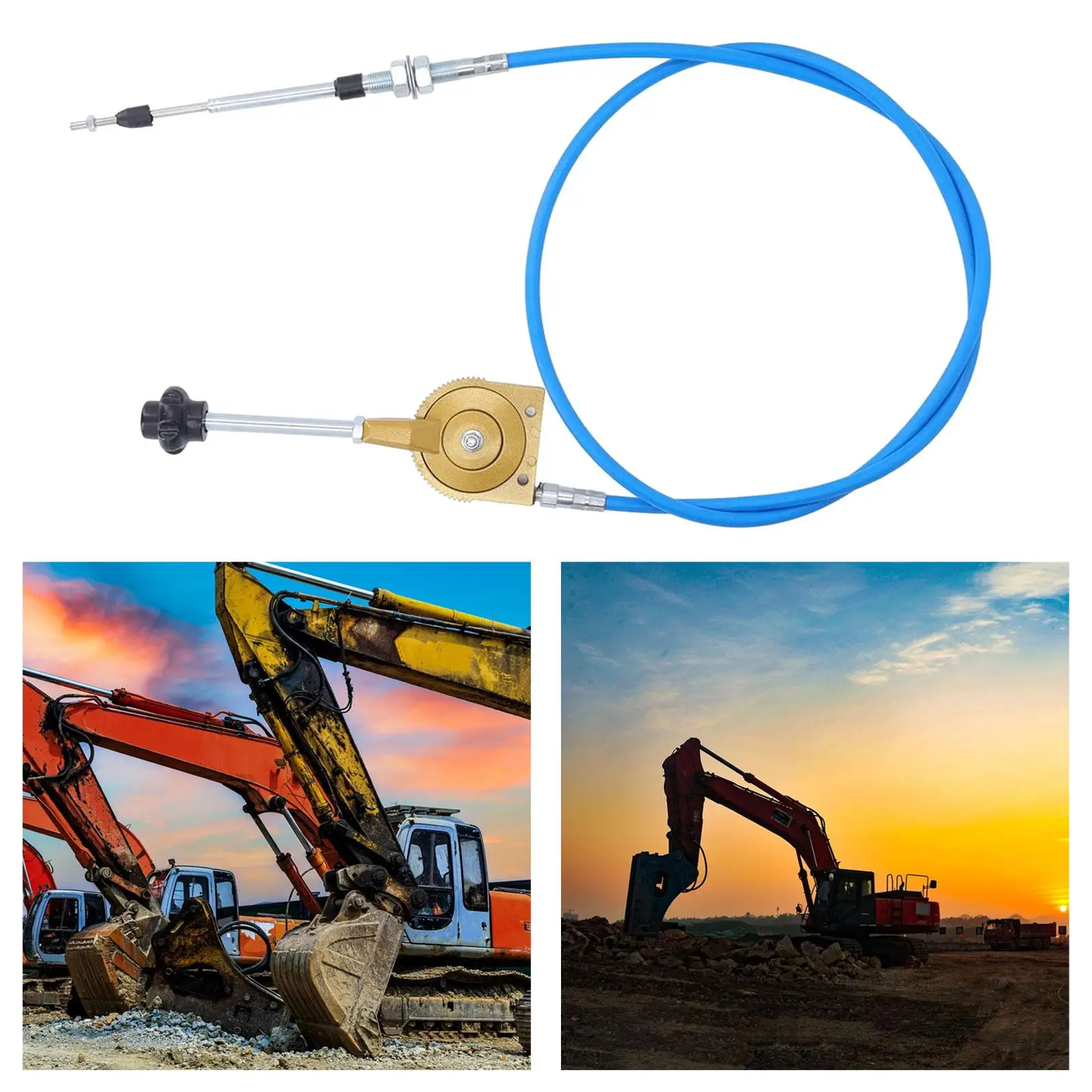 2M Excavators Throttle Cable Easily Install Bendable for Excavators Mixer