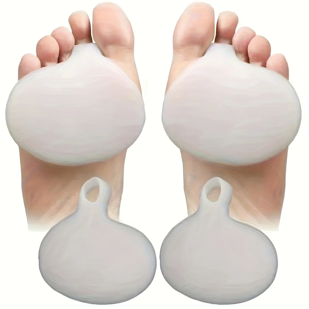 4Pcs Silicone Metatarsal Pads, Forefoot Cushion Insoles, Soft Silicone Gel Foot Care Pads