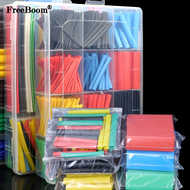 2:1 Thermoresistant Tube Heat Shrink Wrapping 102-750pcs Kit Assorted Wire Cable Insulation Sleeving 3:1 Heat Shrink Tube Set