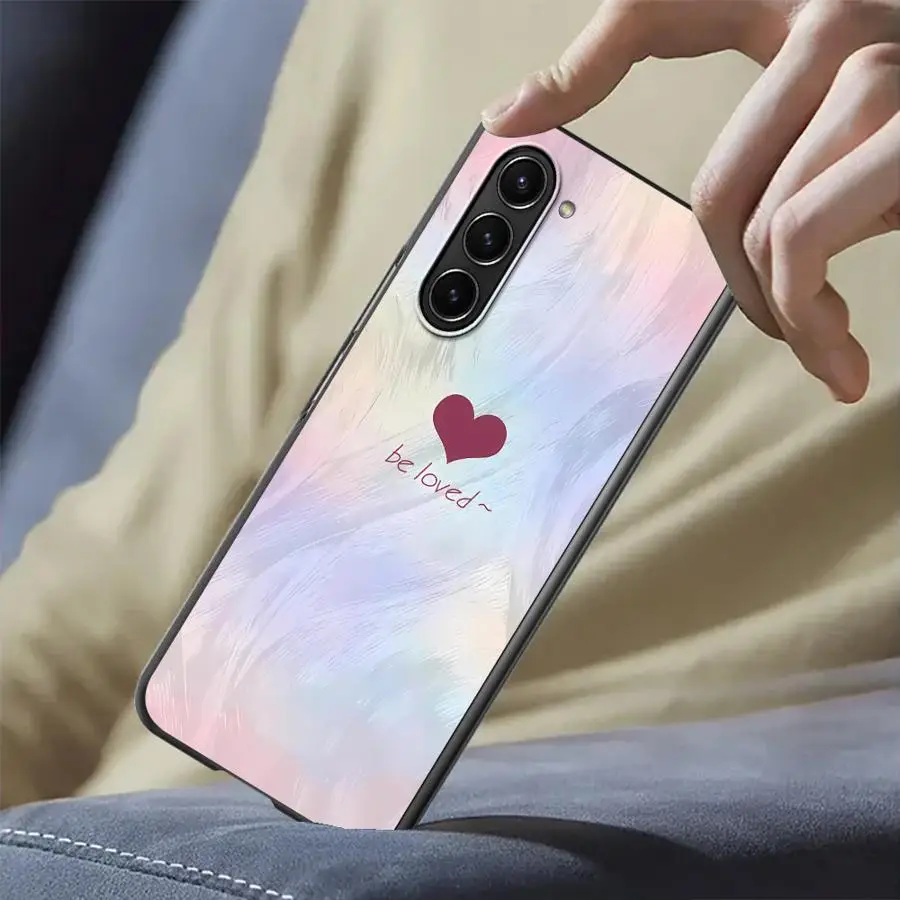 Задний чехол для телефона Samsung Galaxy ZFold3 ZFold6 ZFold5 Z Fold 7 6 5 4 3 ZFold7 ZFold4 Роскошный градиентный узор любви
