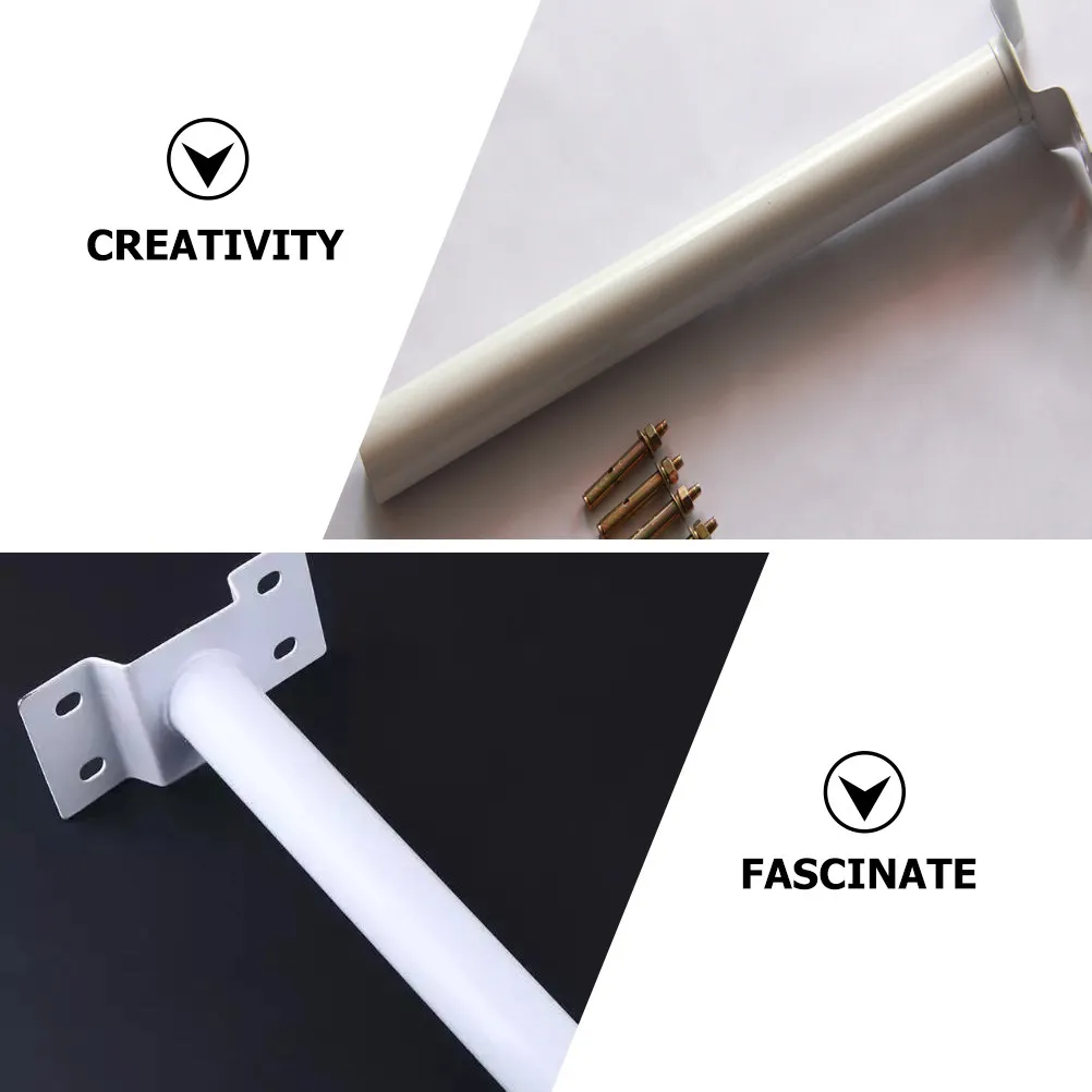 Solar Street Light Bracket Metal Mounting Pole Arm Extension Outdoor Lamp Support Holder 1 Set
