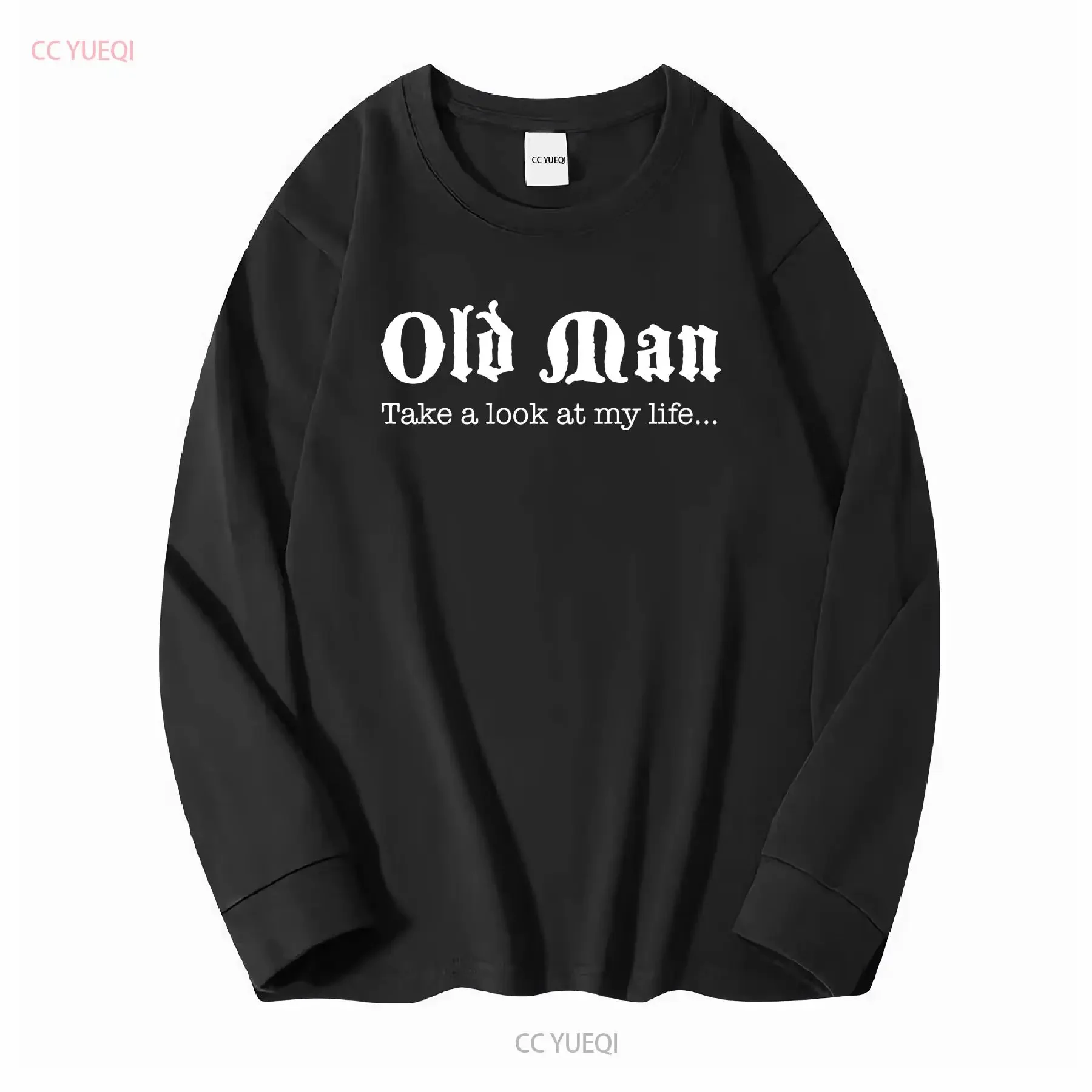 Mens Old Man Take A Look At My Life Neil Young Inspired Rock T Shirt vintage Washed Slightly Versatile Casual fashion