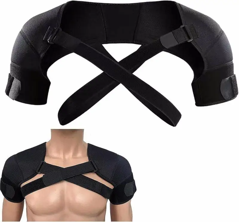 

Регулируемый двойной плечевой бандаж с крестообразной компрессионной поддержкой, корректор осанки, облегчение боли в спине, защита для восстановления