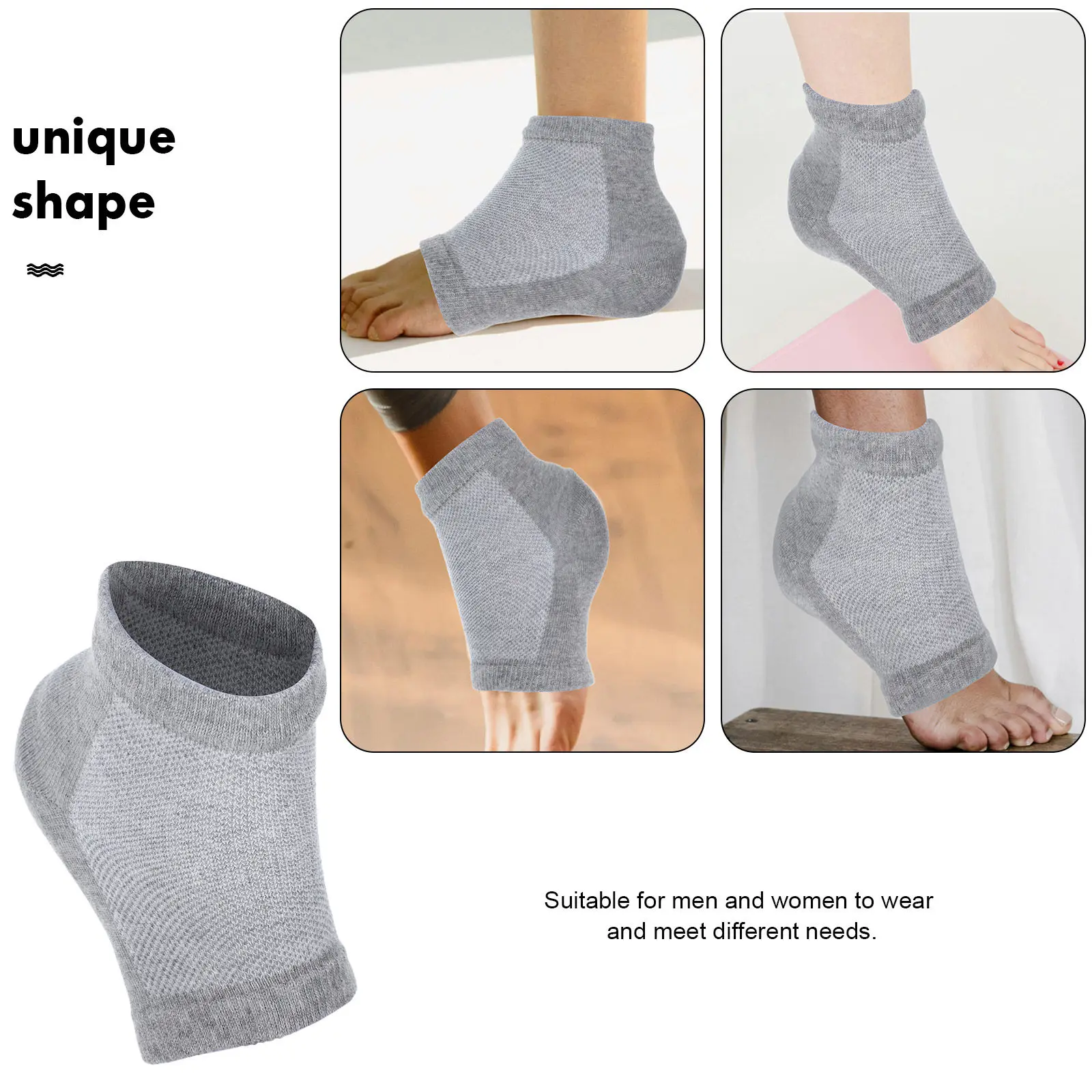 1Pair Height Increase Invisible Heel Pads Supple Soft Comfortable Shoe Lift Insoles for Sneakers Boots Trainers