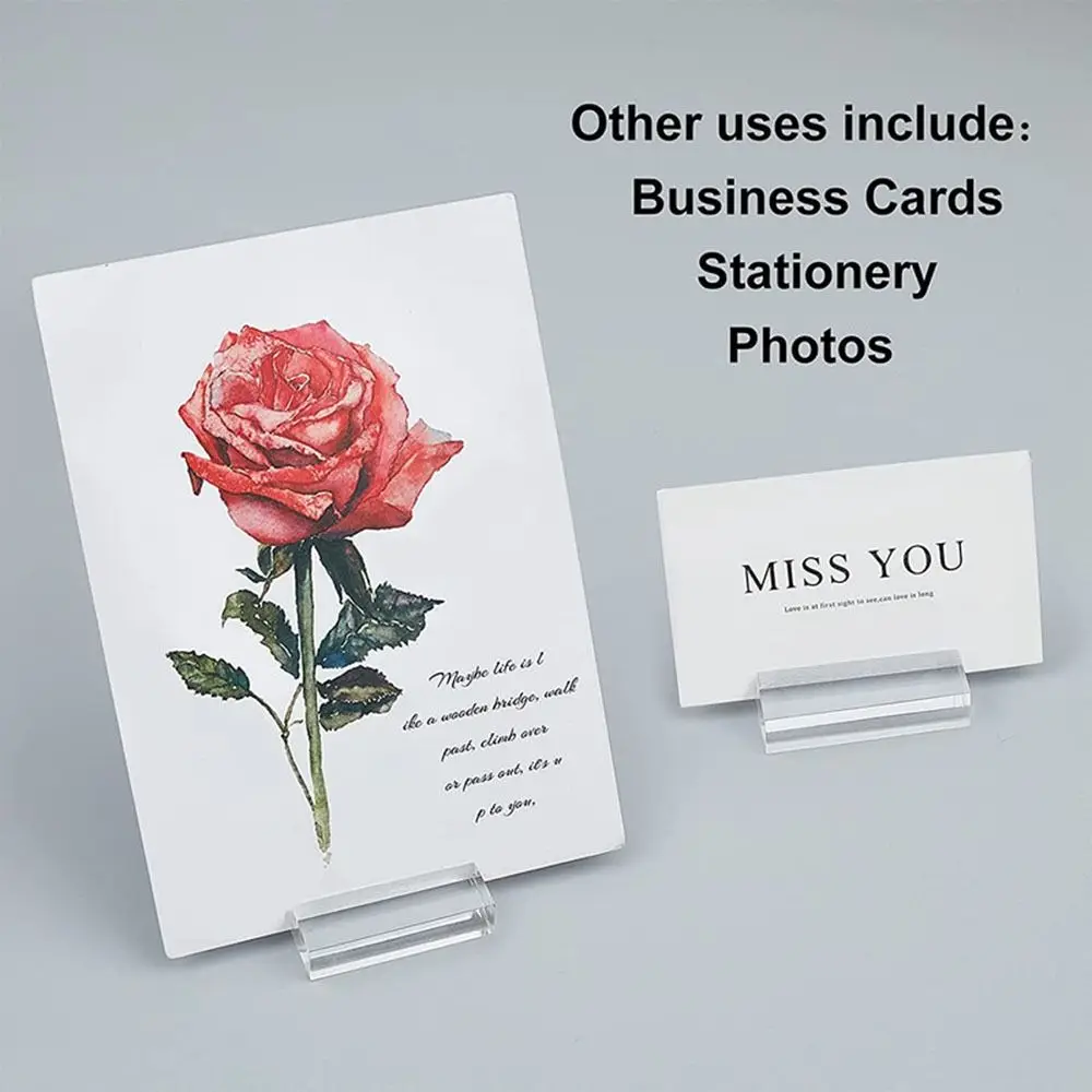 Supplies Picture Cards Display Stand Desktop Decoration Clamps Stand Acrylic Sign Holder Place Card Table Numbers Holder