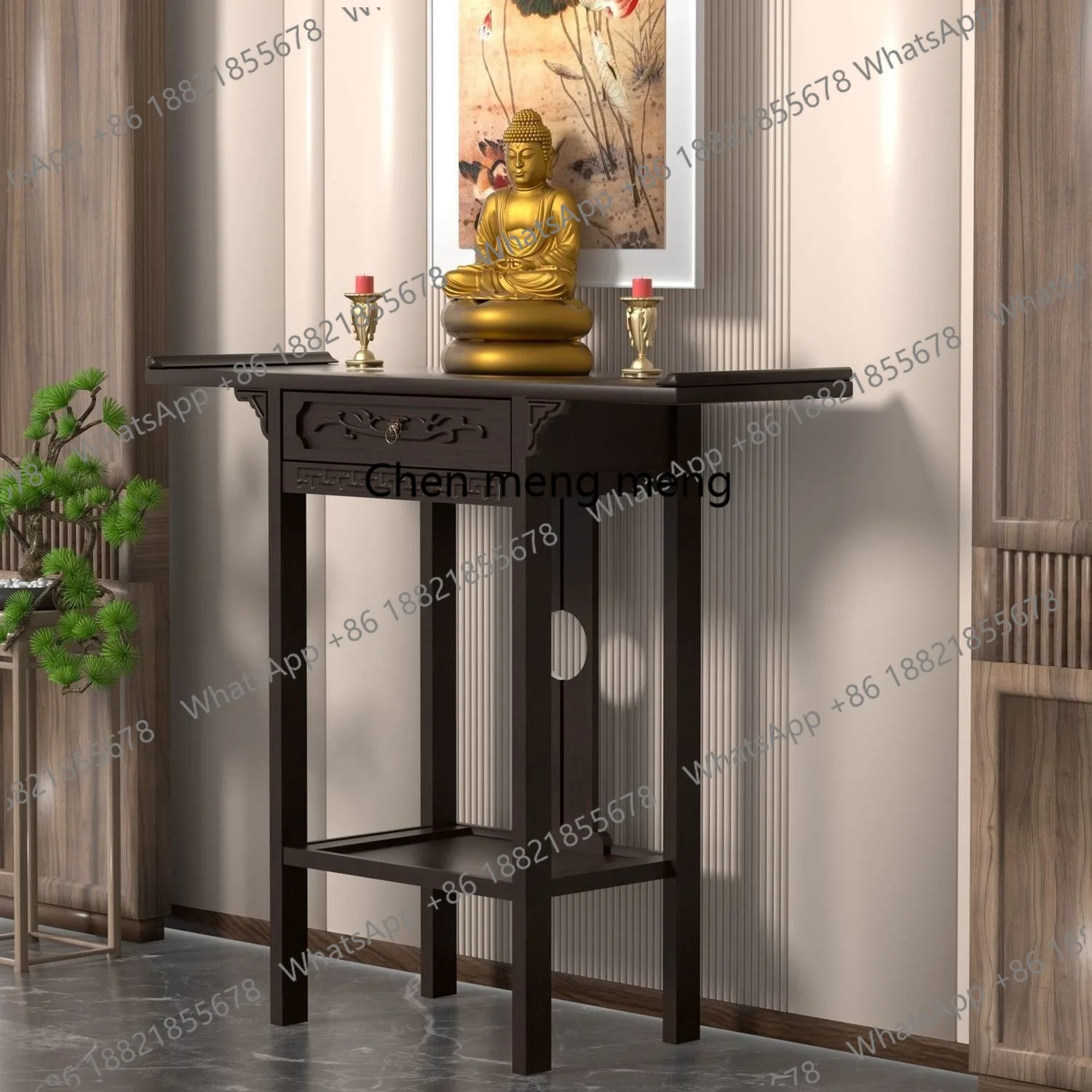 Chinese-style entrance table for household use, offering the Bodhisattva Buddha table to the God of Wealth, bold, incense case