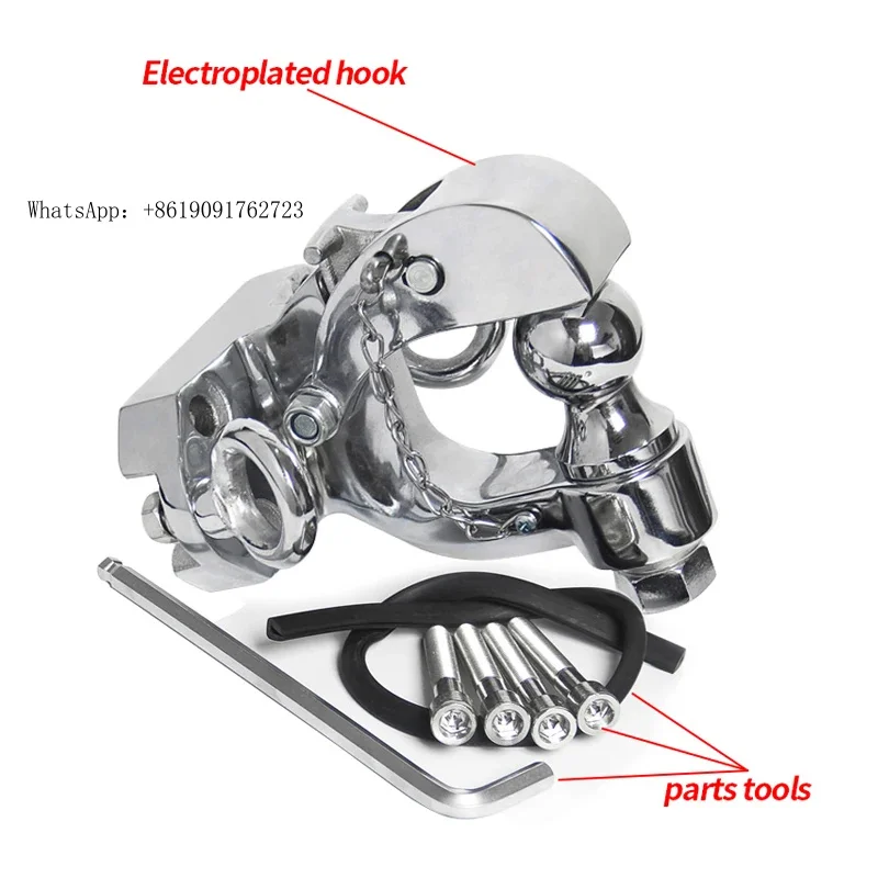 

ZAIQU Heavy Duty Steel Electroplating Process Trailer Hitch 105x55mm Install Hole Off-road Refit Tow Hook Parts PRADO Car Access