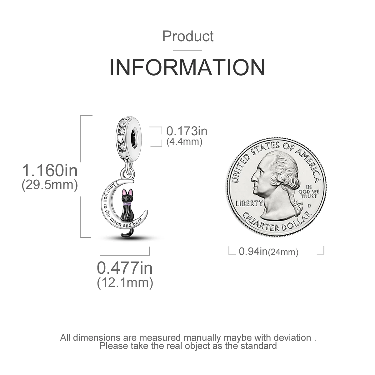 CYCUFF 925 Perak Murni Liontin Gelang Jimat Seri Hewan Kucing Bulan untuk Wanita Perhiasan Hadiah Pesta Ulang Tahun Aksesori DIY