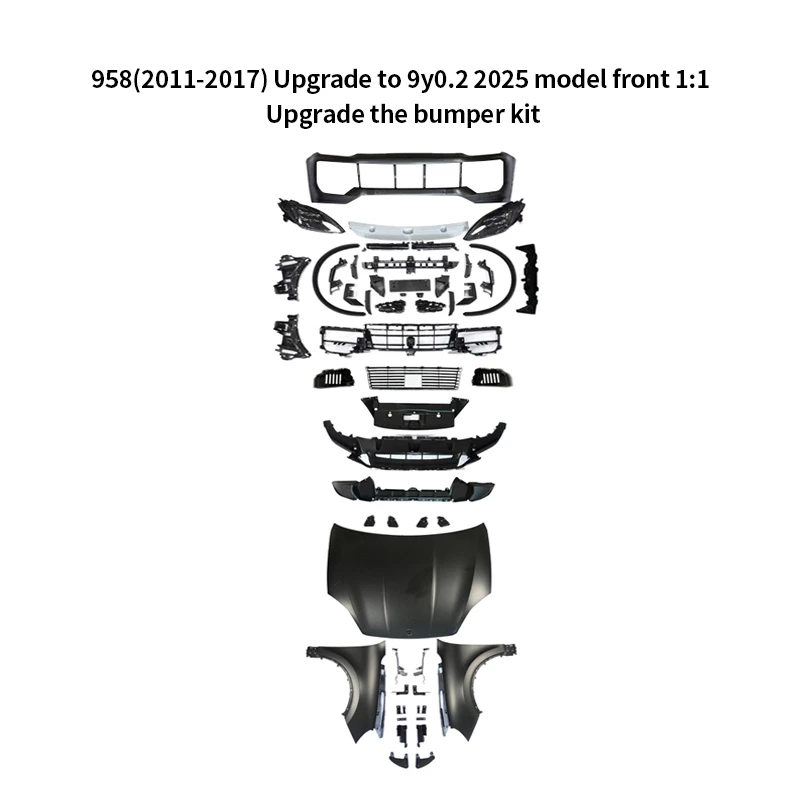 

for Porsche 2011-2017 958 Upgrade Cayenne 9y0.2 2025 Front Bumper 1:1-Piece Surround kit hood Headlights