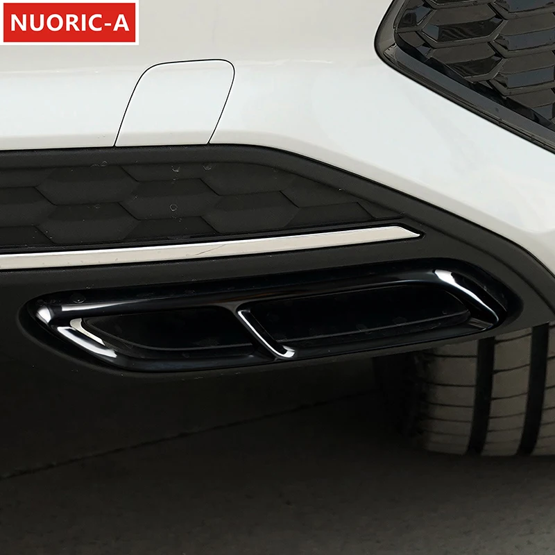 

Модифицированная накладка на выхлопную трубу из нержавеющей стали для Audi A3 8Y 2021-2022, Стайлинг автомобиля, декоративная рамка для выхлопных труб