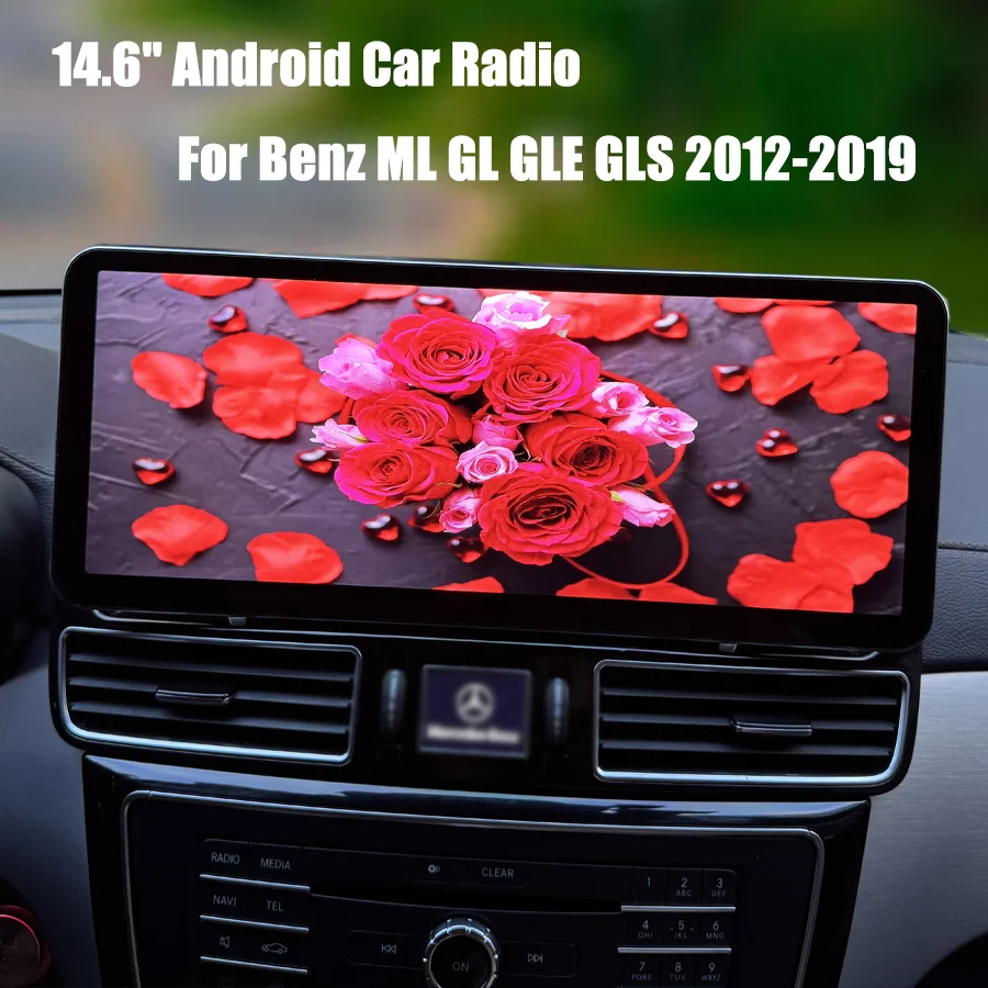 

14,6-дюймовый автомобильный радиоприемник Android для Benz ML GL GLE GLS 2012-2019 W166 X166 Стерео Carplay 4G GPS Navi 4K Экран Мультимедийный видеоплеер