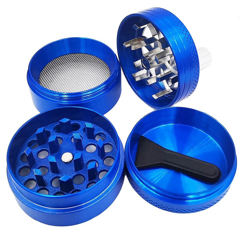 New 4-layer Tobacco Grinder 40MM Manual Metal Zinc Alloy Herbal Herb Mill Spice Crusher Smoke Grinder Crusher Hand Crank Miller