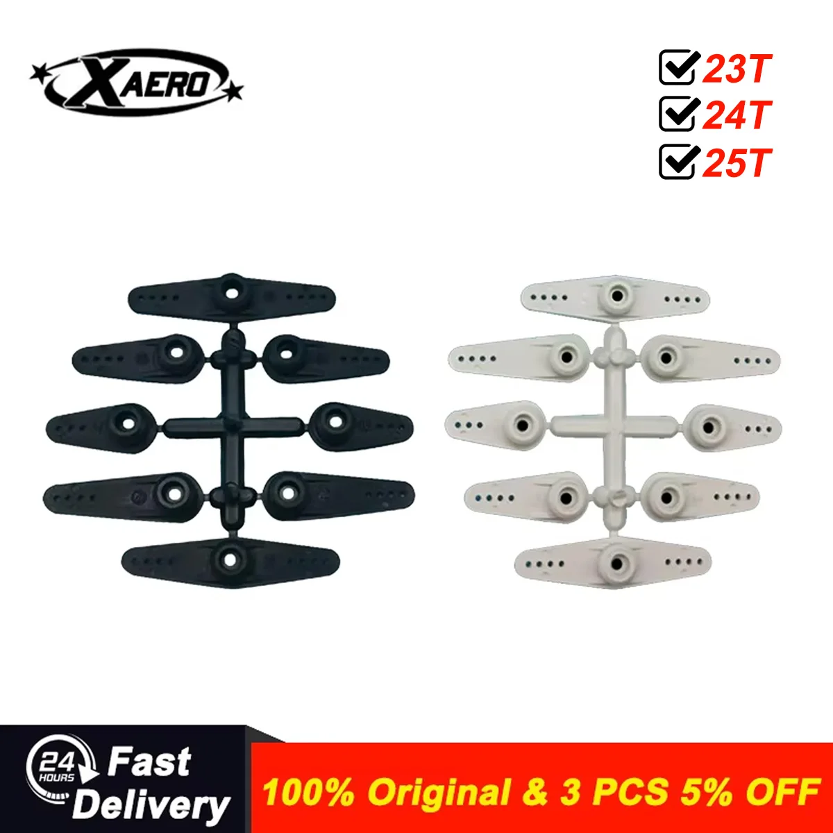 

Plastic Super Heavy Duty Servo Arms for JR 23/24/25 Teeth RC Model Airplane Steering Standard Servo Rock 1 Set Replacement Parts