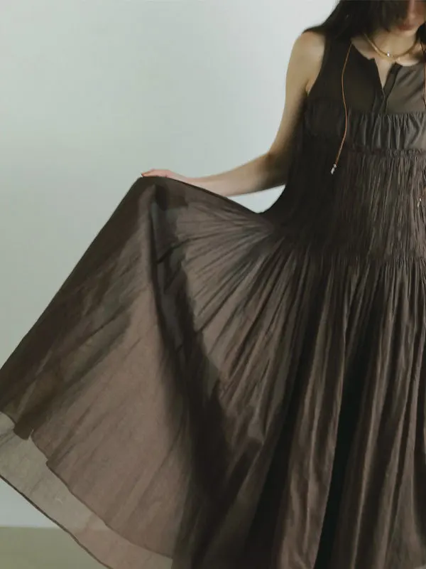 Gagarich 2025 مجموعة جديدة لربيع وصيف اليابانية Ins Blogger Lerm Wind فستان بحزام رائع فضفاض للتخسيس فساتين طويلة