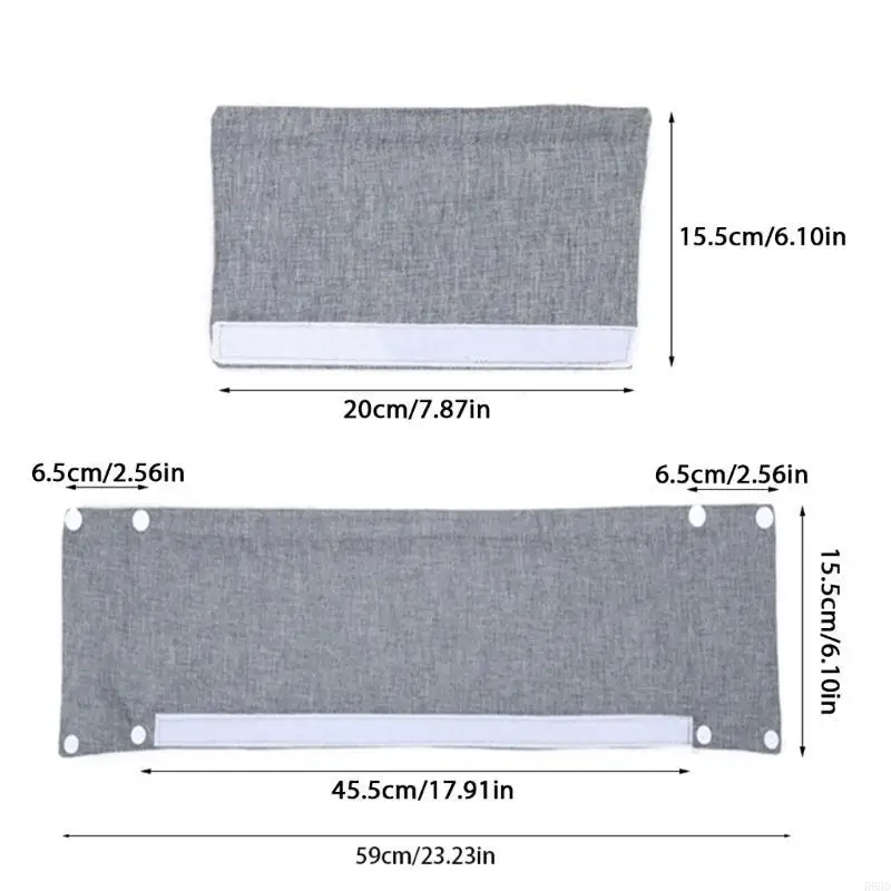 R66D Stroller Handle Sleeve Cover Stroller Armrest Sleeve Cover with Closure