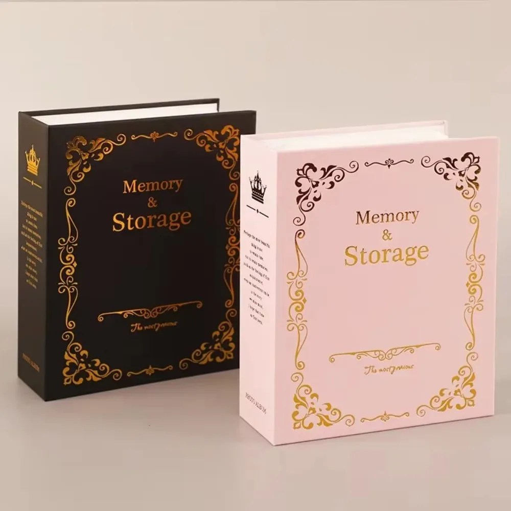 Stamping Album Insert 4D Large 6-inch 100Sheets Laminating Six-inch Photo Book Frames Organiser Hardcover Gold Foil Photo Album