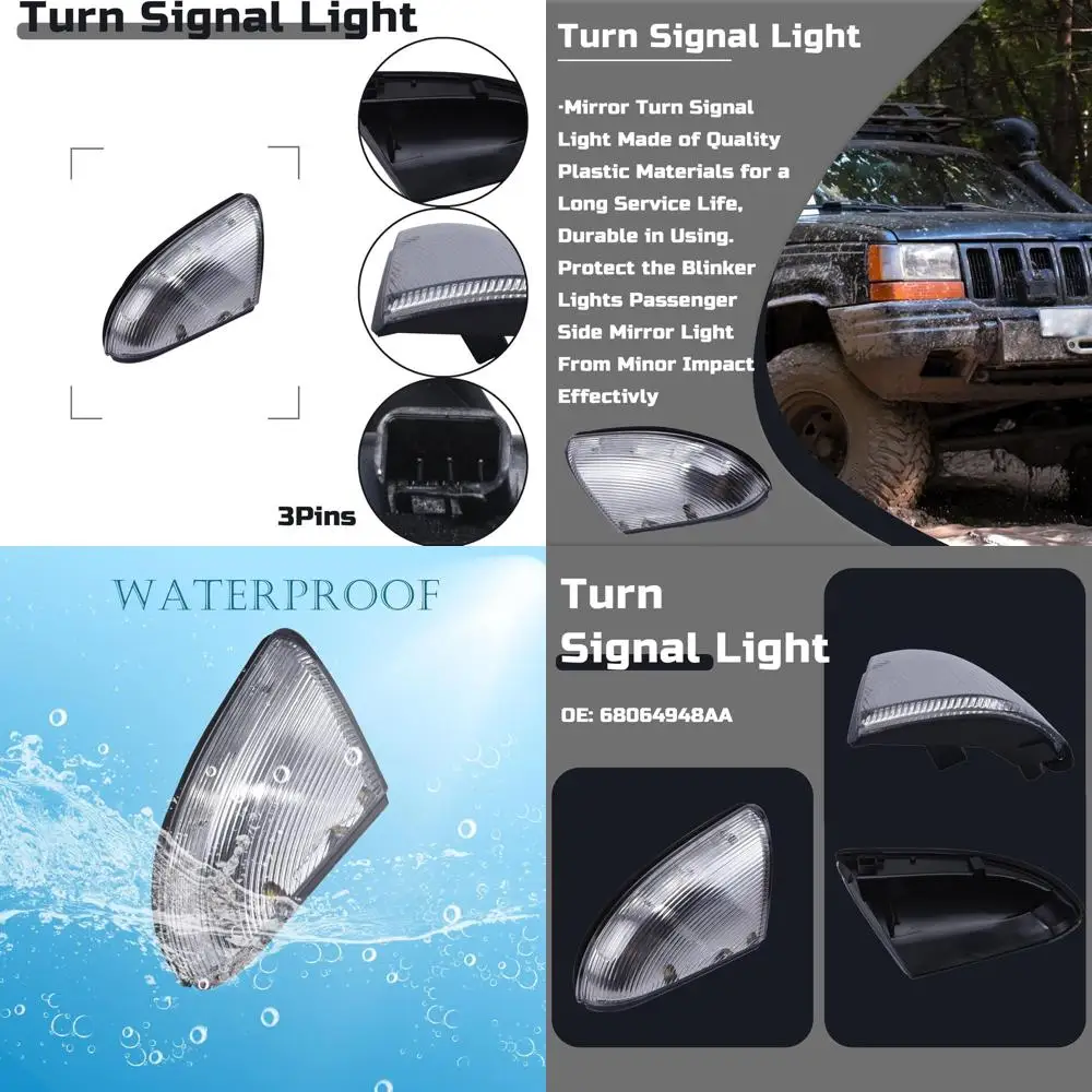 

Правый светодиодный указатель поворота со стороны пассажира, зеркало, фонарь в сборе для Dodge Ram 1500/2500 2009-2022 гг.
