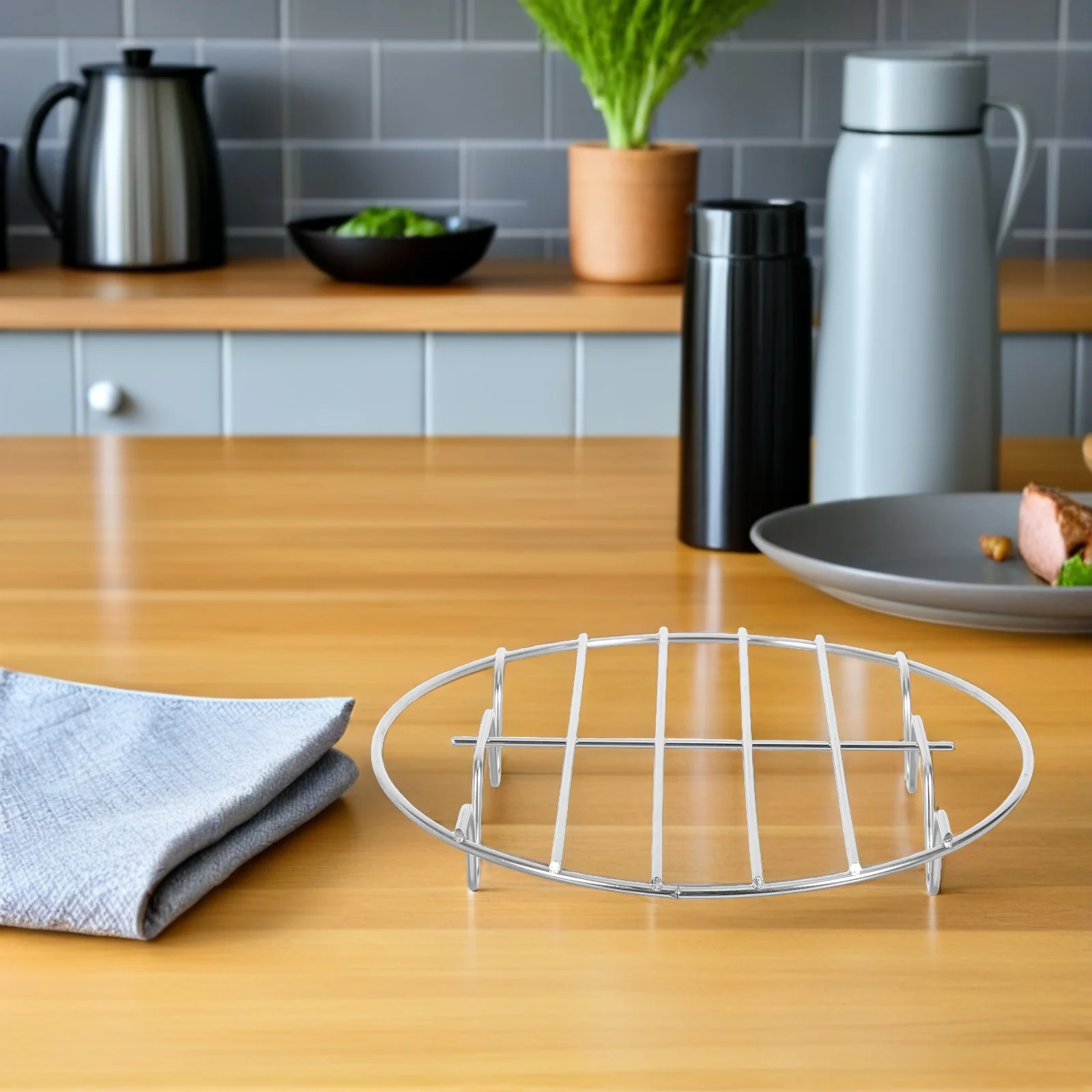 

2Pcs Stainless Steel Steaming Rack for Kitchen Heavy Duty Food Steamer Basket Reusable Cooking Steamer Household