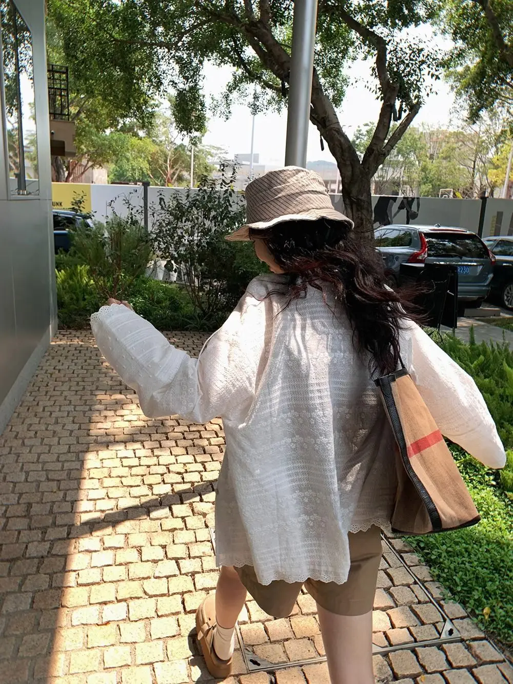 

Jacquard White Top 2026 Summer New Thin French Casual Lace Coat Women