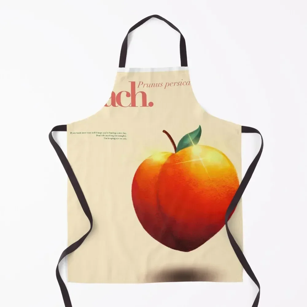 

Peach. Apron work ladies chef costume Customizable Woman Restaurant Apron