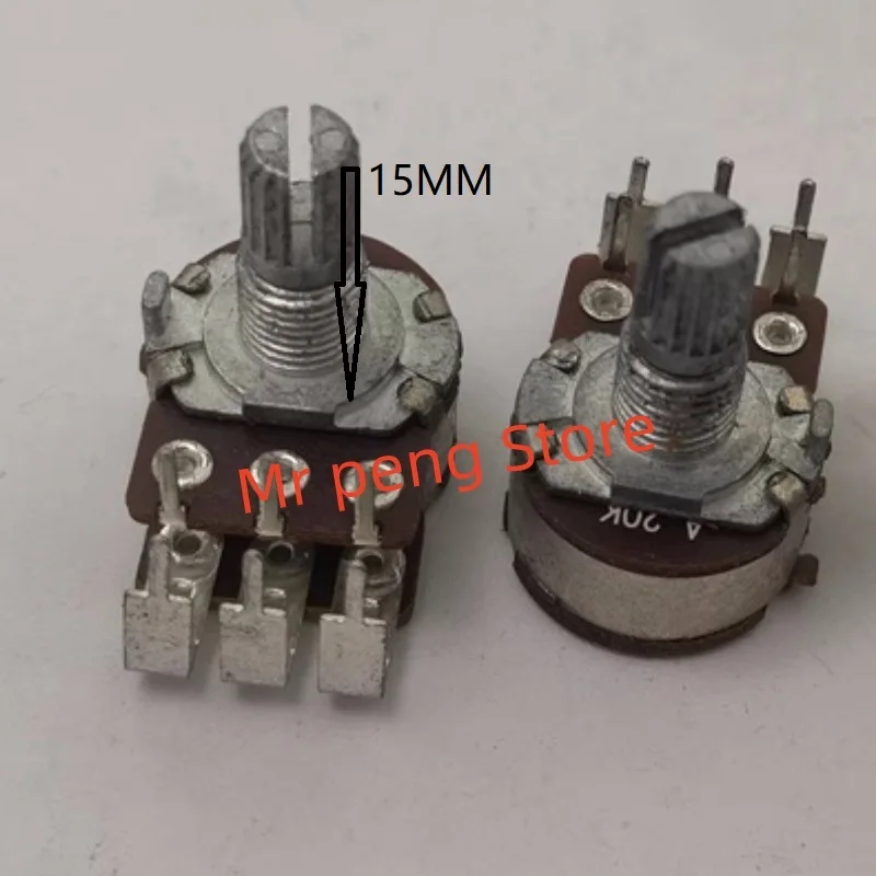 2pcs for Type CH 148 double internal bent foot potentiometer A20K Step 41C handle length 15MM flower