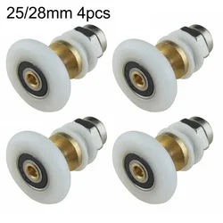 4PCS 20/23/25/27/28mm Diameter Shower Glass Sliding Door Hanging Wheel Roller Bathroom Sliding Cabinet Eccentric Pulleys