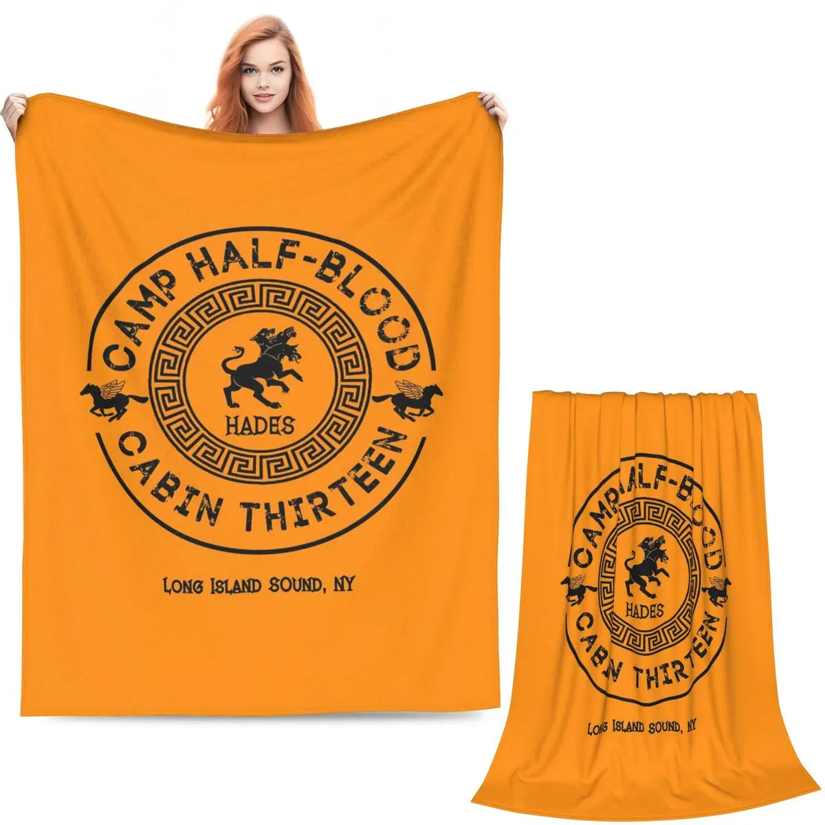Cabin Thirteen Hades Percy Jackson Camp Half-Blood Blanket Soft Warm Flannel Throw Blanket Bedspread for Bed  Picnic Travel Home