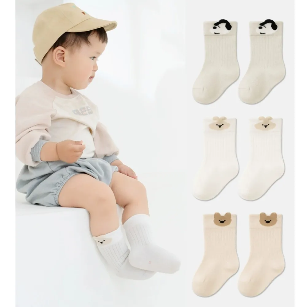 

3 Pairs Cotton Baby Socks Cute Animal Soft Newborn Girl Boy Socks Kids Floor Sock 0-5T