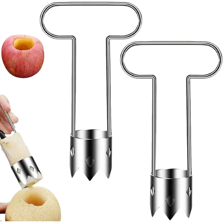 Multifunctioneel roestvrijstalen fruit- en groentekernverwijderaar voor keukengadget 2025, nieuw ontwerp rode bel peperzaad C