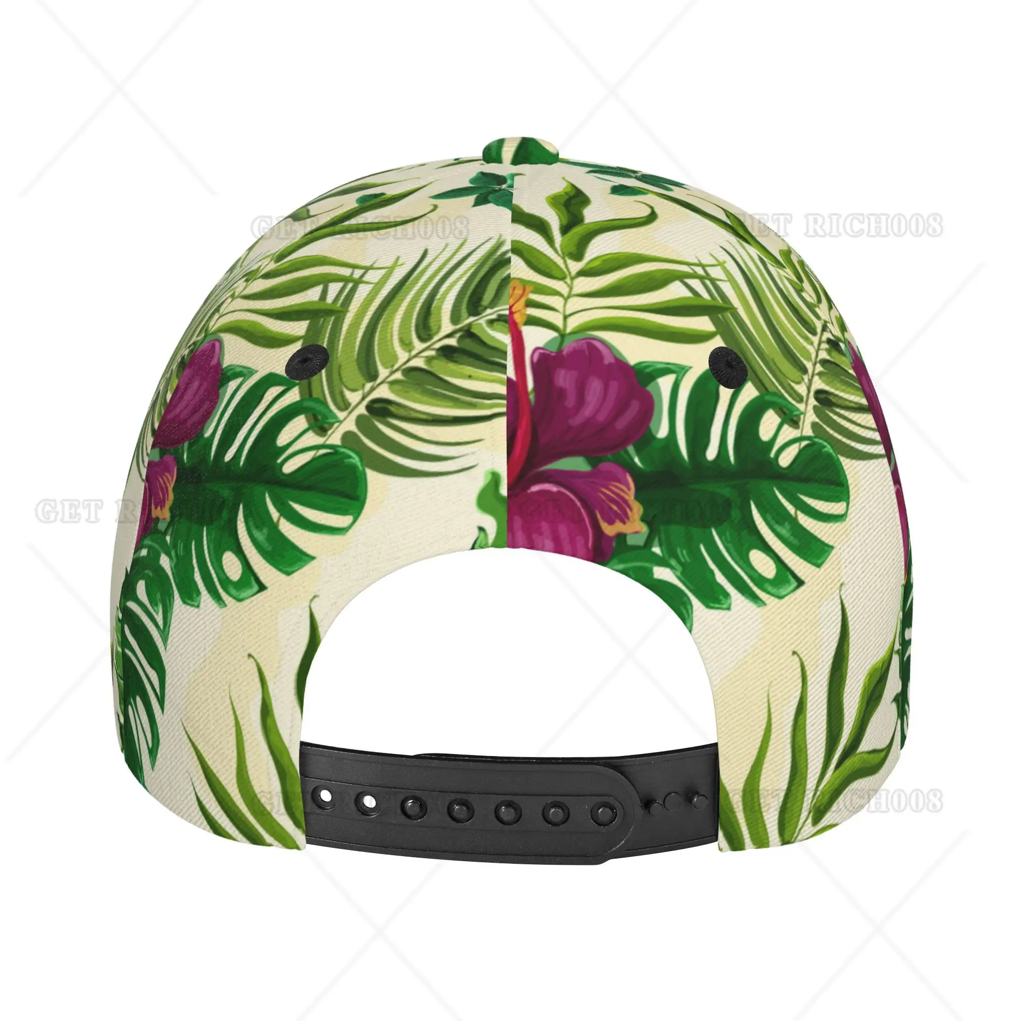 Hibiscus Hawaii Tropical Baseball Cap Print Men Women Adjustable Hat Sports Outdoor One Size Print All Seasons