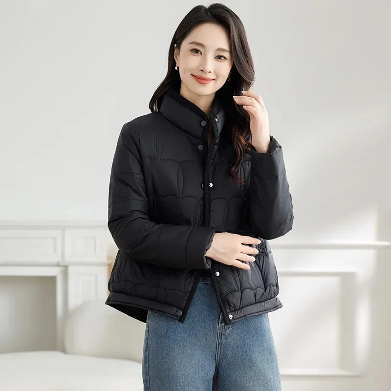 

Down Cotton-Padded Jacket Women Parkas 2026 Winter New Short Thick Warm Cotton Coat Fashion Outerwear Korean Female Overcoat Top