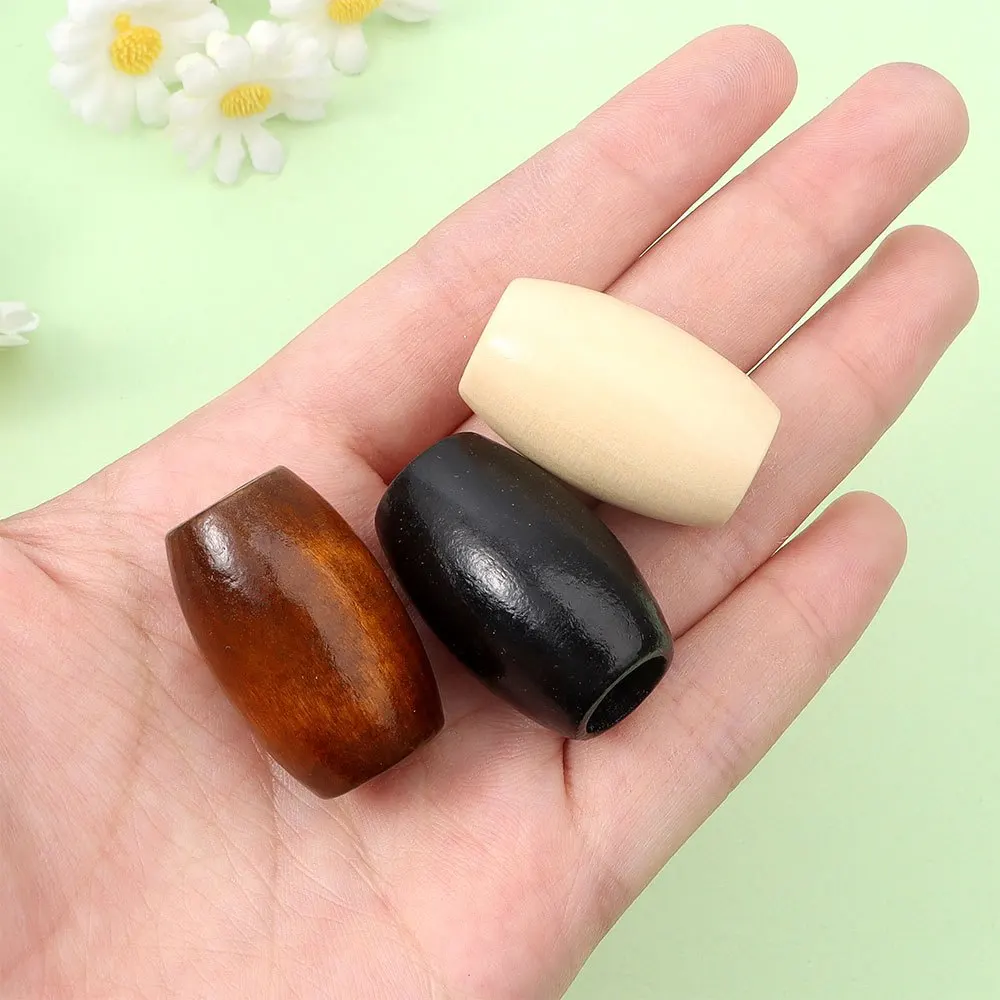 6/16/32 قطعة متعددة الألوان ثقب كبير الخرز الخشبي الدائري ، أساور يدوية القلائد هدايا عيد الهالوين اكسسوارات الديكور #2