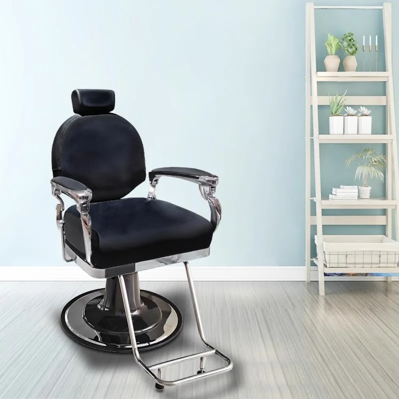 Barber Chair Beauty Salon Hair Cutting Shop Hair Gallery Chair Aluminum Alloy Frame