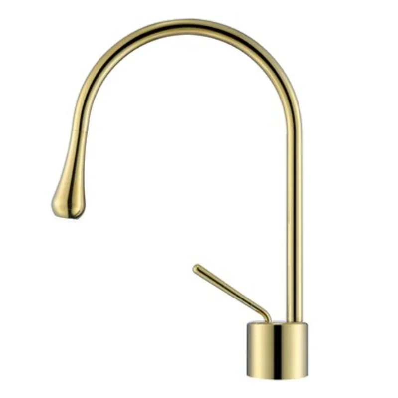 Bathroom full copper gun gray basin, water drop faucet, bathroom washbasin basin, white faucet, simple