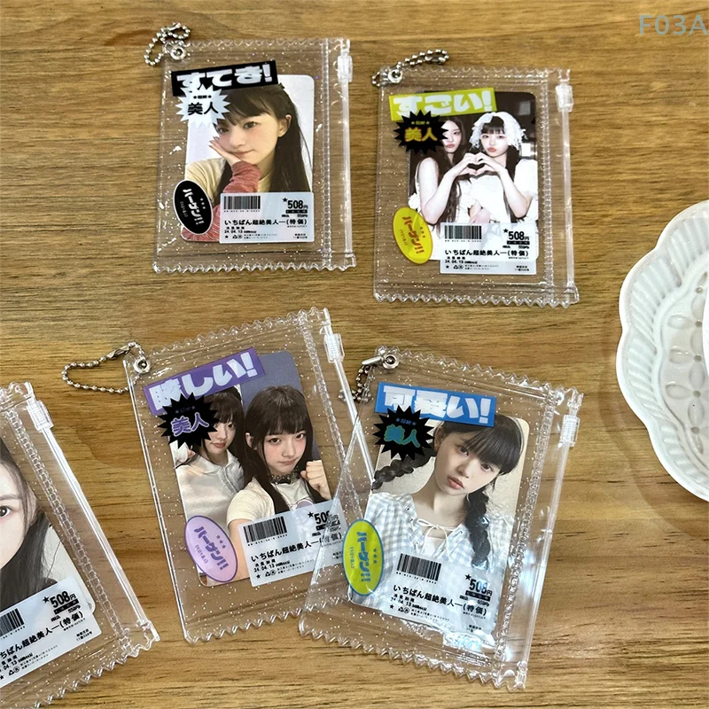 Creative Candy กระเป๋า Photocard ผู้ถือ Props Badge เก็บกระเป๋าจี้ Idol Photo การ์ดป้องกันผู้ถือบัตร