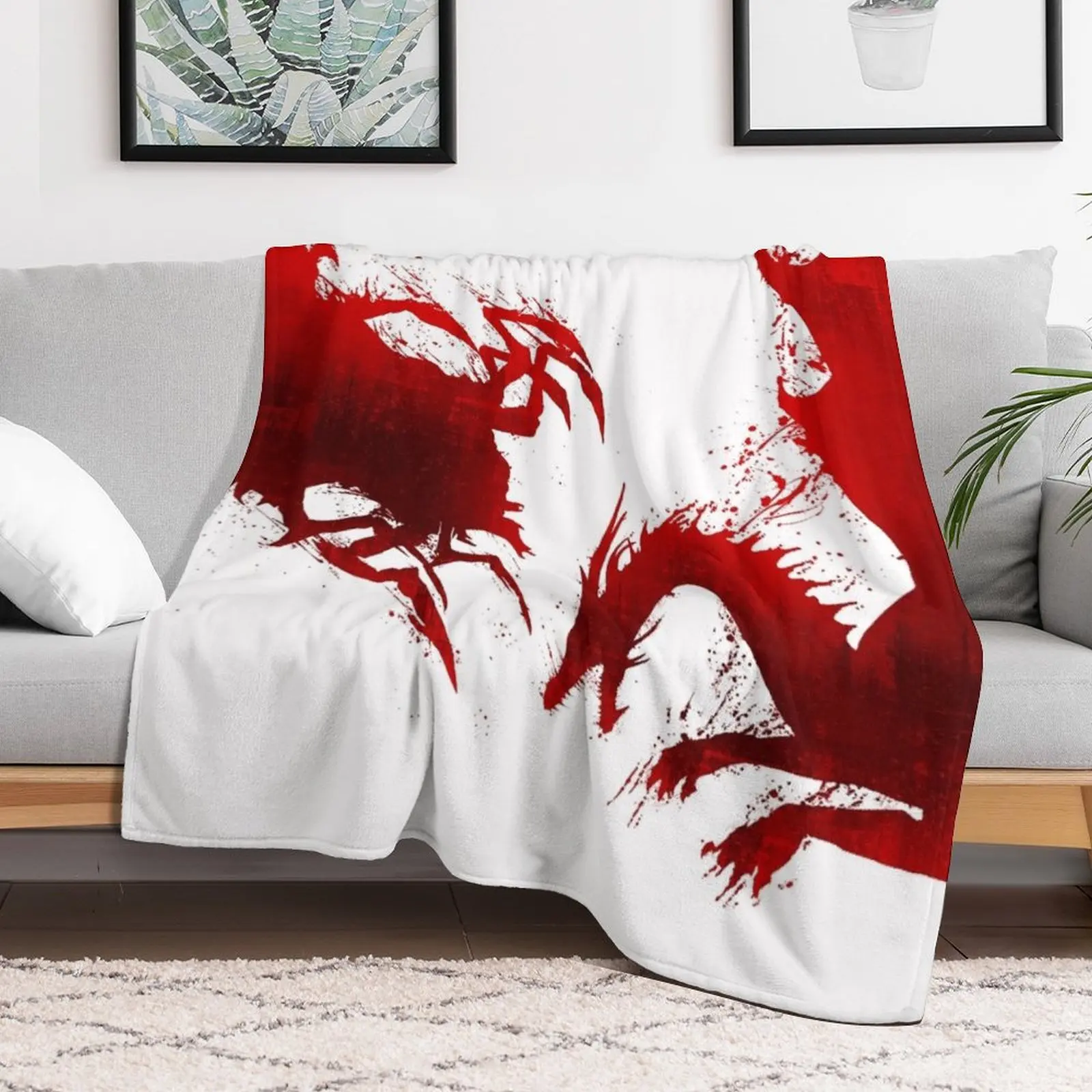 Dragon Age Origins: Awakening Blood Dragon V1 Throw Blanket Bed Decorative Beds Blankets