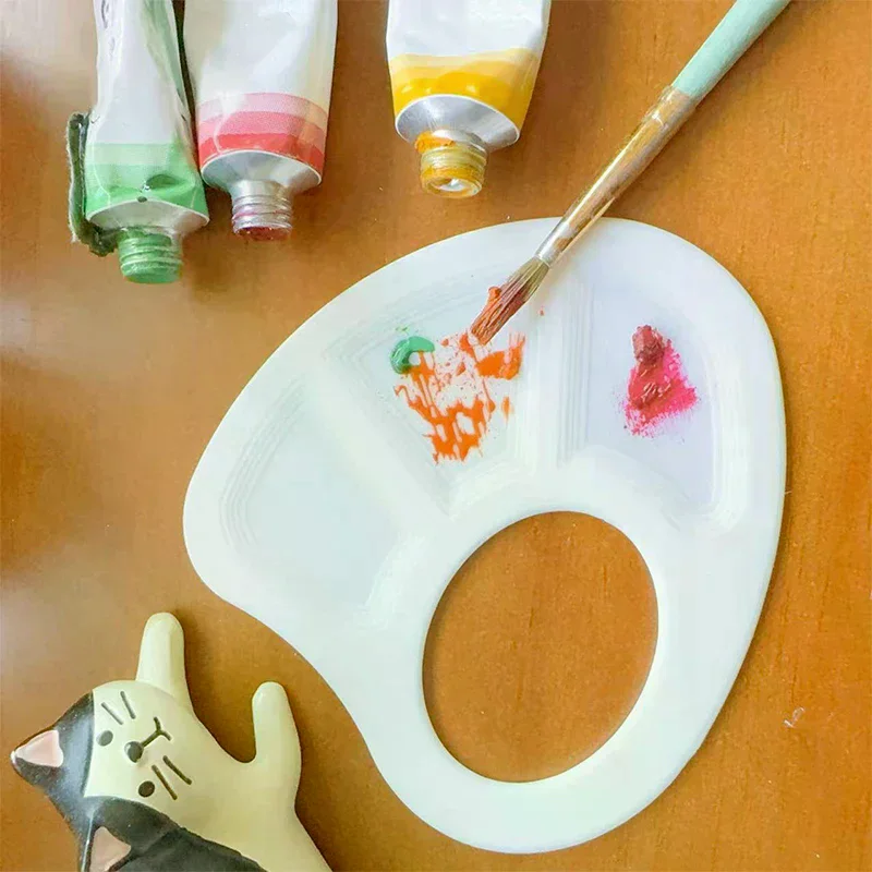 Thumb Palette Ergonomic Design Petite Paint Palette Smooth For Artists, Outdoor Painting, Home Crafts & School Art Classes