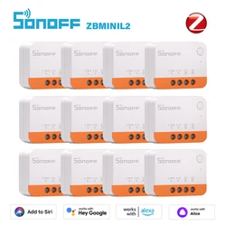 Sonoff ZBMini-L2 Mini Interruptor Inteligente, Sem Fio Neutro Necessário, Zigbee 3.0, Via eWelink, Ponte Zigbee, Alexa, Google Home