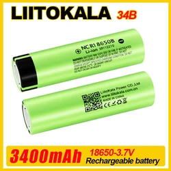 1-20PCS LiitoKala 100% New Original NCR18650B 3.7v 3400 mah 18650 Lithium Rechargeable Battery Flashlight batteries