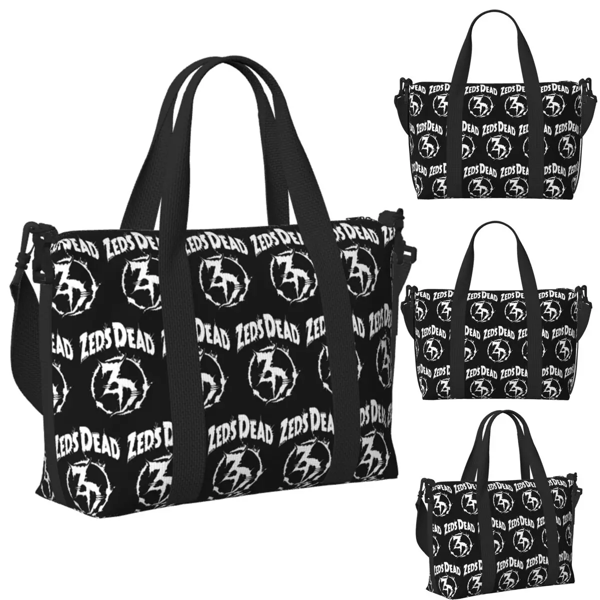 

Custom Zeds Dead 1 Beach Travel Bag Large Capacity Tote Bags for Gym Yoga Women Shopping Duffle Shoulder Bag