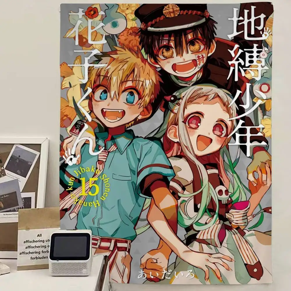 Animation T-Toilet-bound Hanako-kun Tapestry Art Printing Japanese Wall Tapestry Anime Wall Hanging Home Decor