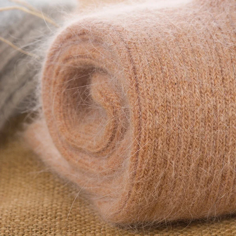 Wool Socks women\'s female Winter Warm Women Socks Super Thicker Solid Sheep Wool Against Cold Snow Thermal Socks Soft  1 Pairs