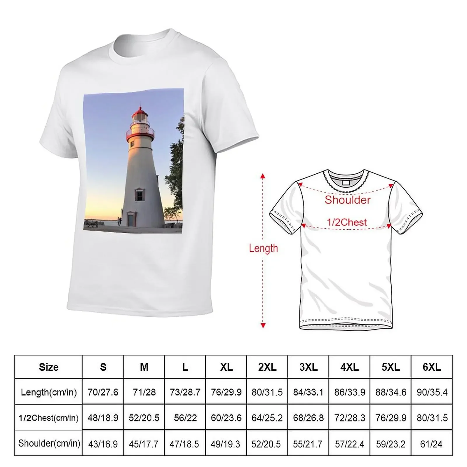 Marblehead Lighthouse (emariephotos001) T-Shirt summer tops plus sizes cute tops anime figures plain t shirts men