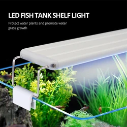 High Bright Blue White LED Lights Bar Lamp Extendable 18CM-48CM With Cilp For Aquarium Fishbowl Lighting Aquatic Plants Boosting