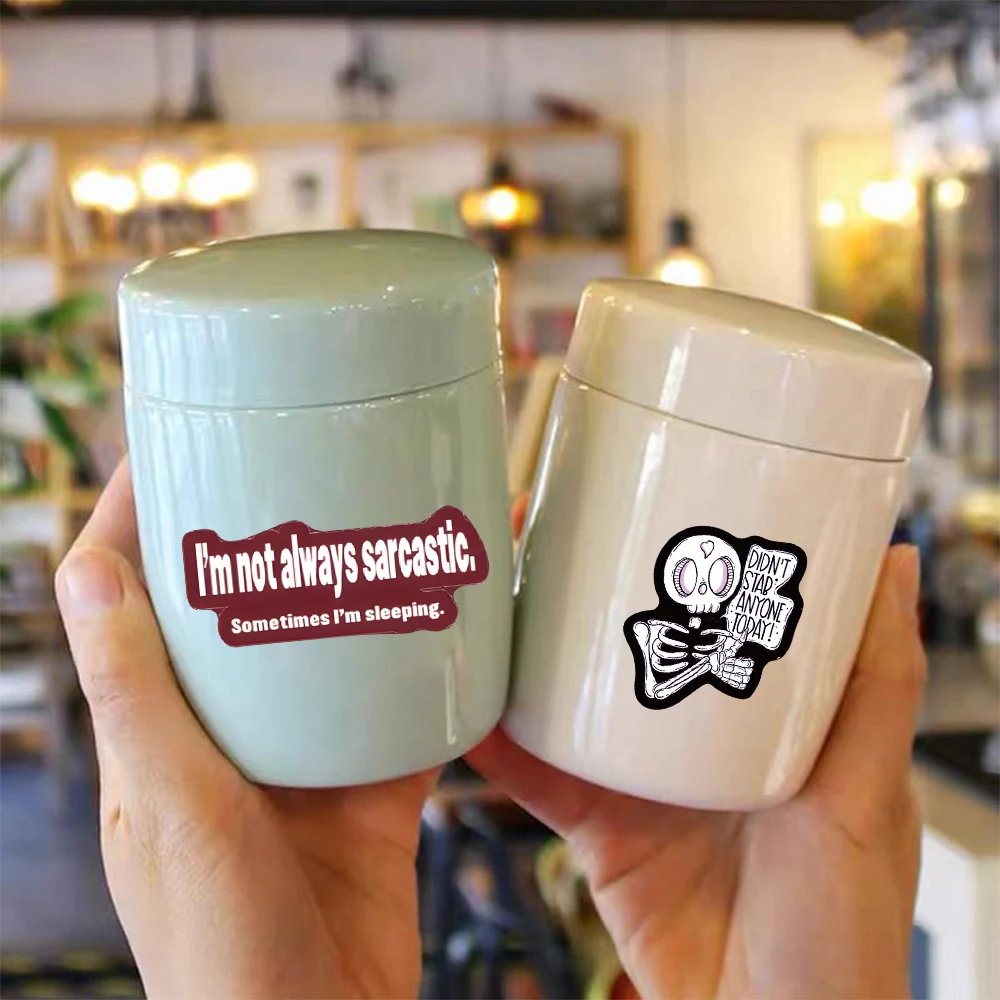 สติกเกอร์ลายตลก 55 ชิ้น สำหรับตกแต่งแก้ว กีตาร์ สมุดภาพ แล็ปท็อป ของขวัญ ของสะสม