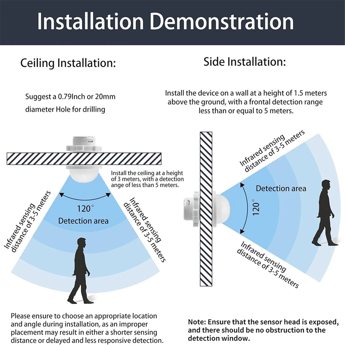 

Durable 3 Packs Motion Sensor Light Switch, PIR Sensor Smart Detection Switch