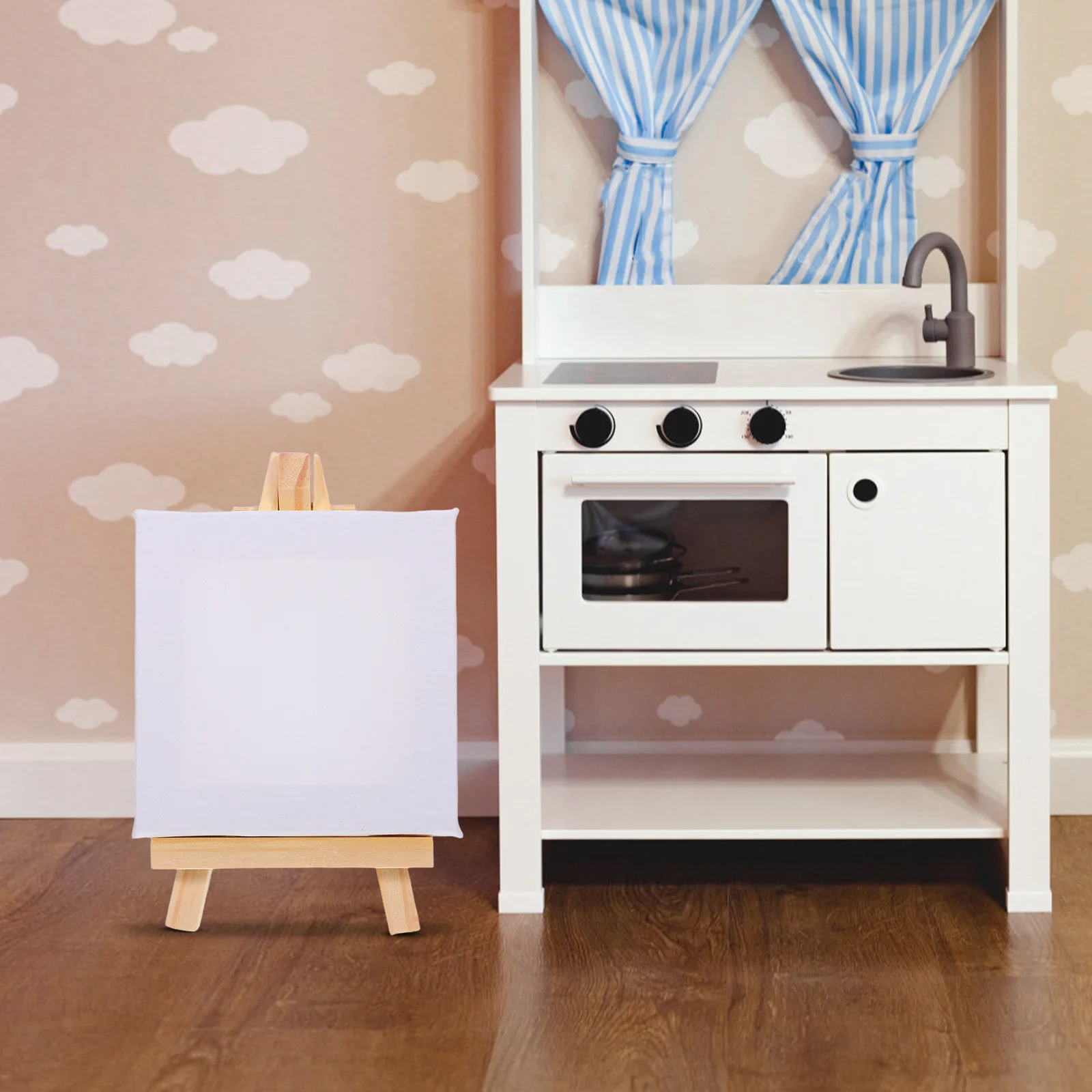 

18Sets Mini Canvas Wood Easel Delicate Multi-Function Stretched Canvas Frames for Painting DIY Art Supplies Delicate Mini Easel